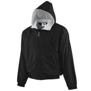 Augusta Sportswear 3281 - Youth Hooded Taffeta Jacket/Fleece Lined Black