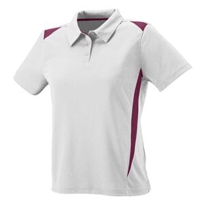 Augusta Sportswear 5013 - Ladies Premier Polo White/Maroon