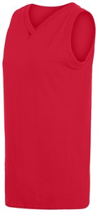 Augusta Sportswear 557 - Girls Sleeveless V Neck Poly/Cotton Jersey Red