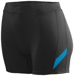 Augusta Sportswear 1335 - Ladies Stride Short Black/ Power Blue