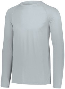 Augusta Sportswear 2796 - Youth Attain Wicking Long Sleeve Shirt Silver
