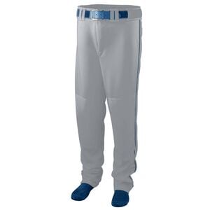 Augusta Sportswear 1446 - Youth Series Baseball/Softball Pant With Piping Silver Grey/Navy