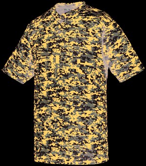 Augusta Sportswear 1555 - Digi Camo Wicking Two Button Jersey