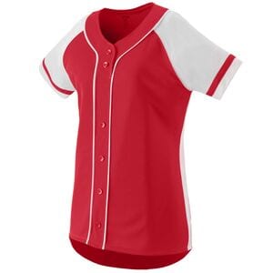 Augusta Sportswear 1666 - Girls Winner Jersey Red/White