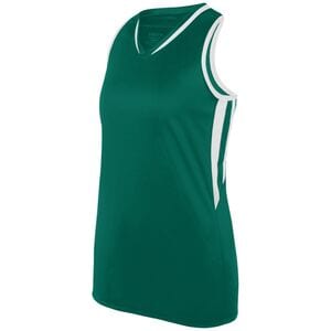 Augusta Sportswear 1672 - Ladies Full Force Tank Dark Green/White