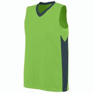 Augusta Sportswear 1714 - Ladies Block Out Jersey Lime/ Slate