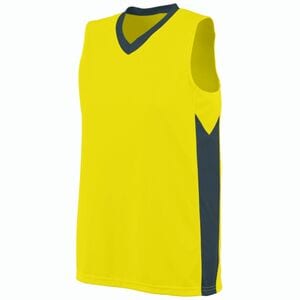 Augusta Sportswear 1714 - Ladies Block Out Jersey Power Yellow/ Slate