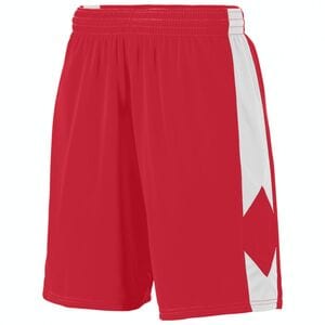 Augusta Sportswear 1716 - Youth Block Out Short Red/White
