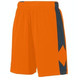 Augusta Sportswear 1716 - Youth Block Out Short Power Orange/ Slate
