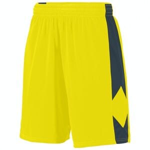 Augusta Sportswear 1716 - Youth Block Out Short Power Yellow/ Slate