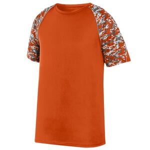 Augusta Sportswear 1783 - Youth Color Block Digi Camo Jersey Orange/Orange Digi/Silver