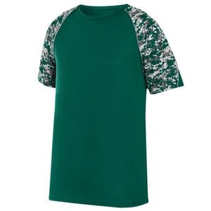 Augusta Sportswear 1783 - Youth Color Block Digi Camo Jersey Dark Green/Dark Green Digi/Silver