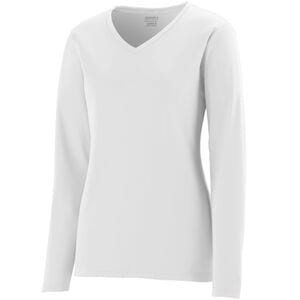 Augusta Sportswear 1788 - Ladies Long Sleeve Wicking T Shirt White