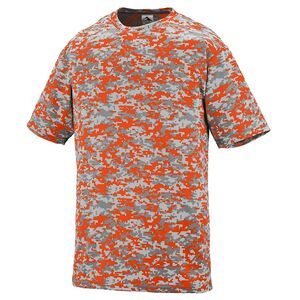Augusta Sportswear 1799 - Youth Digi Camo Wicking T Shirt Orange Digi