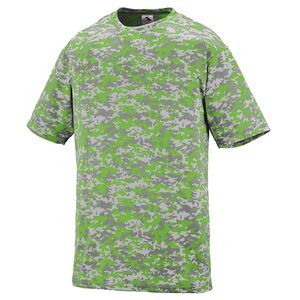 Augusta Sportswear 1799 - Youth Digi Camo Wicking T Shirt Lime Digi