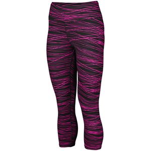 Augusta Sportswear 2628 - Ladies Hyperform Compression Capri Black/Pink Print