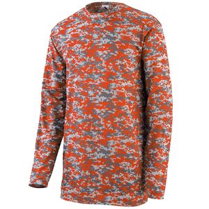 Augusta Sportswear 2788 - Digi Camo Wicking Long Sleeve T Shirt Orange Digi
