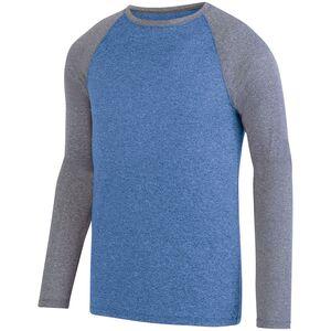 Augusta Sportswear 2815 - Kinergy Two Color Long Sleeve Raglan Tee Royal Heather/Graphite Heather