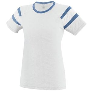 Augusta Sportswear 3011 - Ladies Fanatic Tee White/ Royal/ White