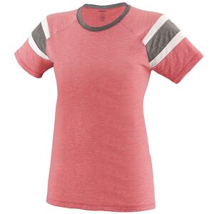 Augusta Sportswear 3011 - Ladies Fanatic Tee Red/Slate/White