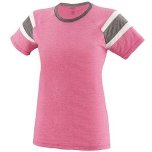 Augusta Sportswear 3014 - Girls Fanatic Tee Power Pink/ Slate/ White