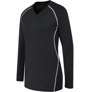 HighFive 342163 - Girls Long Sleeve Solid Jersey Black/White