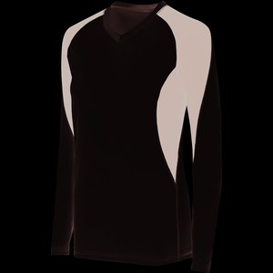 HighFive 342182 - Ladies Long Sleeve Court Jersey White/Black