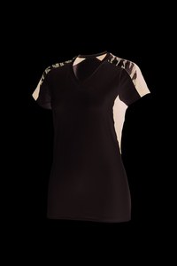 HighFive 342192 - Ladies Atomic Short Sleeve Jersey White/Fragment Print/Black