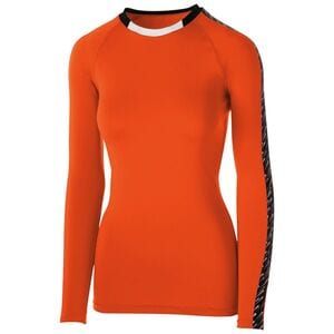 HighFive 342202 - Ladies Spectrum Long Sleeve Jersey Orange/Black/White