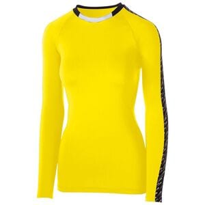 HighFive 342202 - Ladies Spectrum Long Sleeve Jersey Power Yellow/ Black/ White