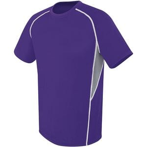 HighFive 372301 - Youth Evolution Short Sleeve Purple/ Graphite/ White