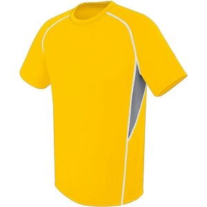 HighFive 372301 - Youth Evolution Short Sleeve Athletic Gold/Graphite/White