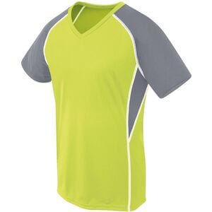 HighFive 372323 - Girls Evolution Short Sleeve Lime/ Graphite/ White