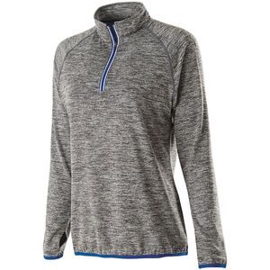 Holloway 222300 - Ladies Force Training Top Carbon Heather/ Royal