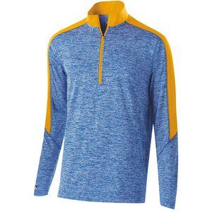 Holloway 222542 - Electrify 1/2 Zip Pullover Royal Heather/Light Gold