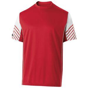 Holloway 222544 - Arc Short Sleeve Shirt Scarlet/White