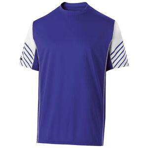 Holloway 222544 - Arc Short Sleeve Shirt Purple/White