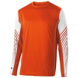 Holloway 222641 - Youth Arc Shirt Long Sleeve Orange/White