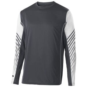 Holloway 222641 - Youth Arc Shirt Long Sleeve Carbon/ White