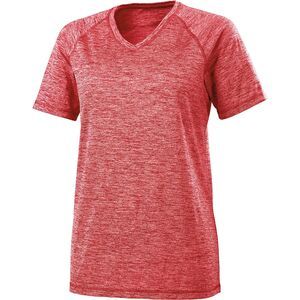 Holloway 222718 - Ladies Electrify 2.0  Short Sleeve Shirt V Neck  Scarlet Heather