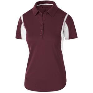 Holloway 222747 - Ladies Integrate Polo Maroon/White
