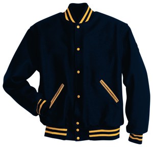 Holloway 224182 - Letterman Jacket True Navy/Light Gold