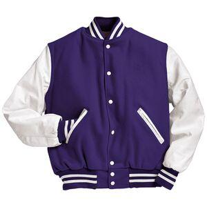 Holloway 224183 - Varsity Jacket Purple/White