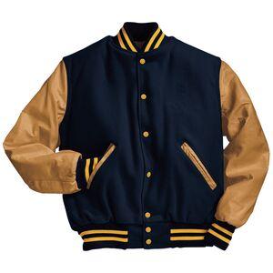 Holloway 224183 - Varsity Jacket Dark Navy/Light Gold/Light Gold