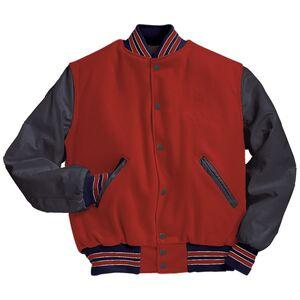 Holloway 224183 - Varsity Jacket Scarlet/True Navy/White