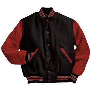 Holloway 224183 - Varsity Jacket Black/Scarlet/Scarlet
