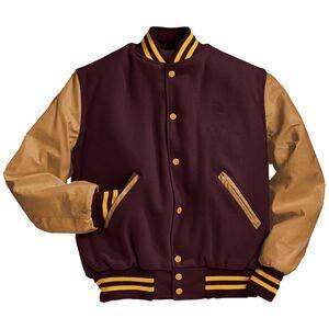 Holloway 224183 - Varsity Jacket Maroon/Light Gold