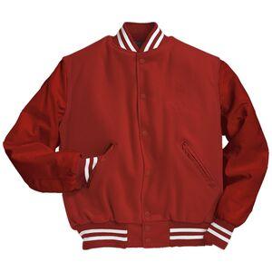 Holloway 224183 - Varsity Jacket Scarlet/Scarlet/White