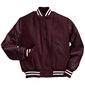 Holloway 224183 - Varsity Jacket Maroon/ Maroon/ White