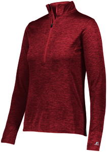 Russell QZ7EAX - Ladies Dri Power Lightweight 1/4 Zip Pullover True Red